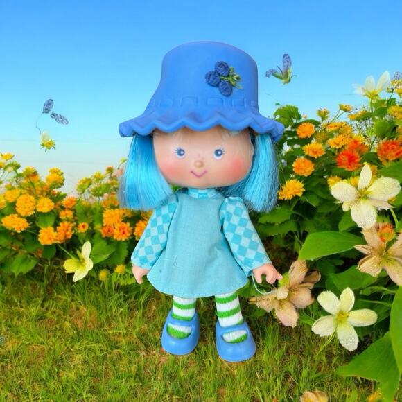 Vintage '80s Strawberry Shortcake - Blueberry Muffin Doll - American Greetings - Picture 7 of 7